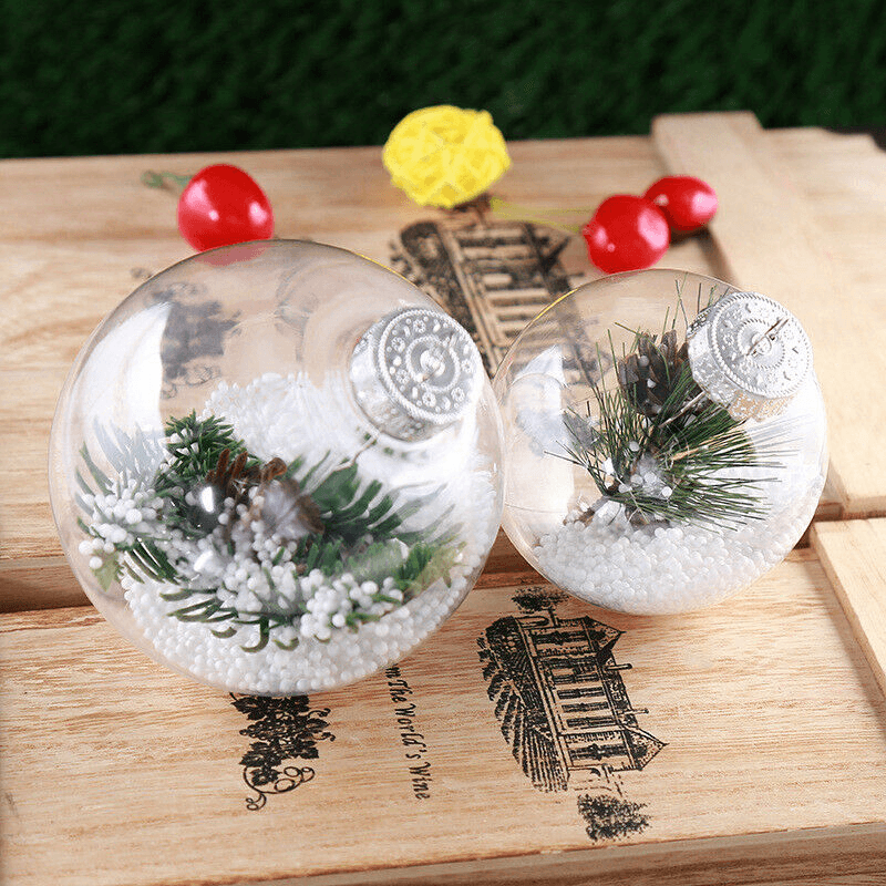 Super Clear Plastic Balls DIY Christmas Trees Hanging Bauble Decoration Toys - Trendha