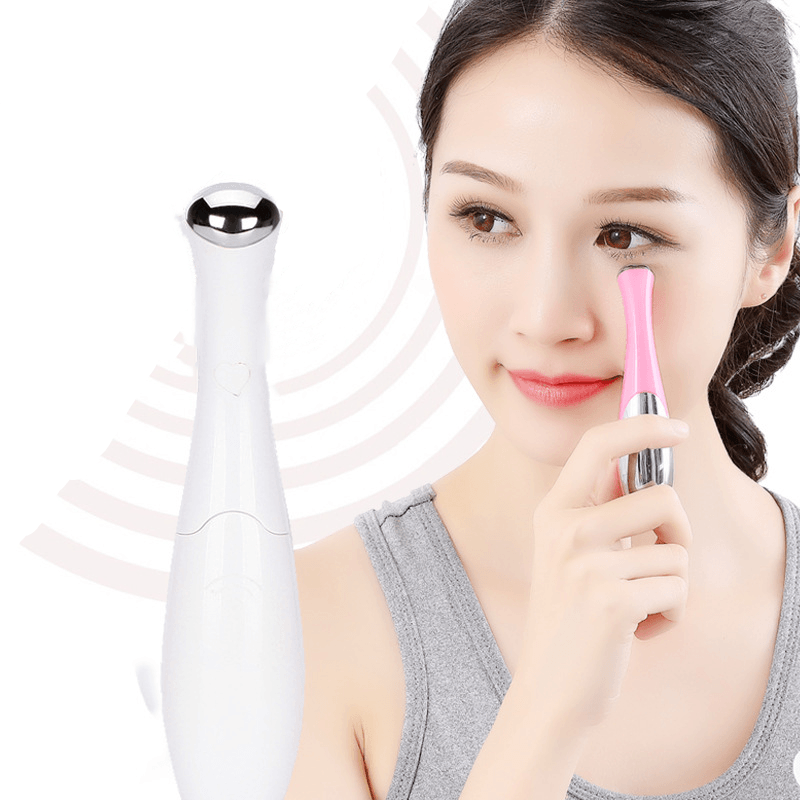 Mini Portable Electric Eye Massage Pen Device Dark Circle Facials Vibration Thin Face Magic Stick anti Bag Pouch & Wrinkle - Trendha