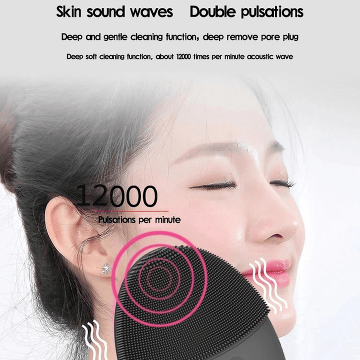 Electric Facial Cleansing Brush Wash Face Cleaning Beauty Machine Pore Cleaner Acne Remover Cleansing Massage Face Skin Beauty Massager - Trendha