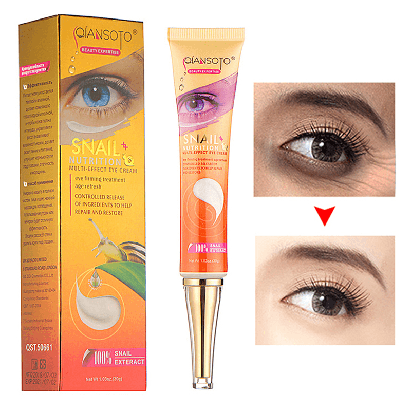 Snail Eye Essence Beauty Skin Care Fade Fine Lines Wrinkle Remove Dark Circle Moisturizing Cream - Trendha