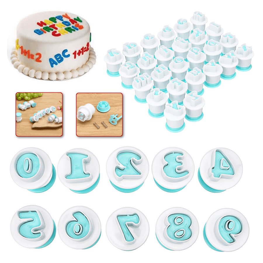 Alphabet Letter Number Fondant Cake Cutter Cookie Mould Sugar Craft Decorations - Trendha