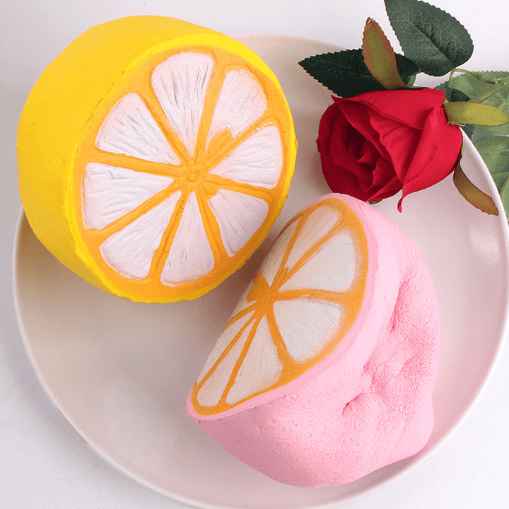 Sanqi Elan Squishy Jumbo Lemon 11Cm Slow Rising Original Packaging Fruit Collection Decor Gift Toy - Trendha