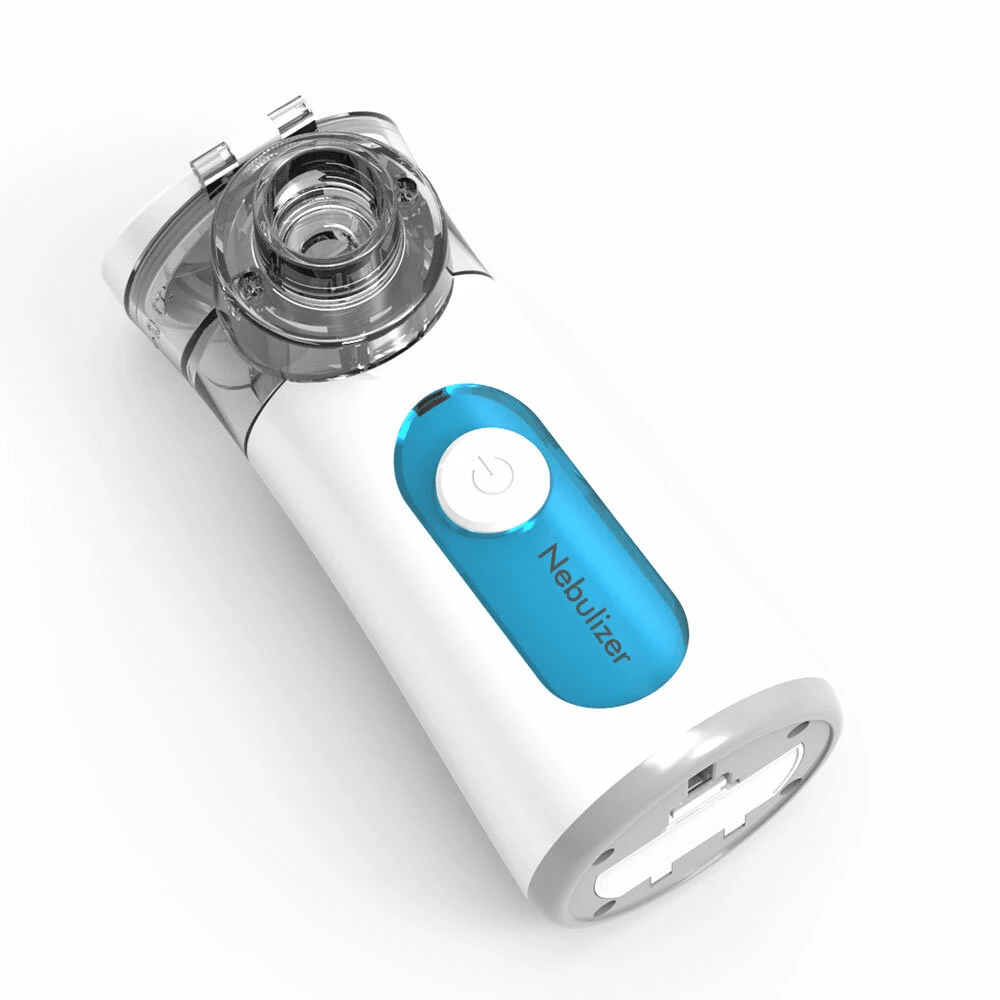 2 in 1 Finger-Pulse Oximeter Handheld USB Inhale Mesh Nebulizer Ultrasonic Atomizer Humidifier Household Health Care Set Gift for Men Women Elderly - Trendha