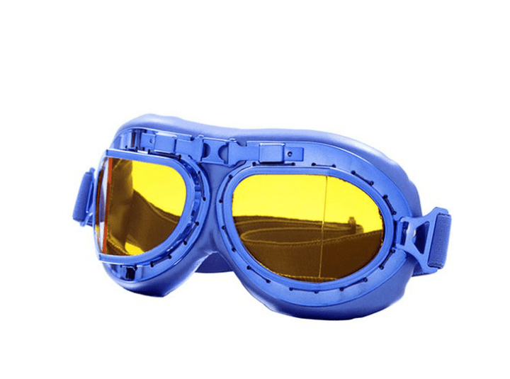 Blue Vintage Pilot Goggles - Trendha
