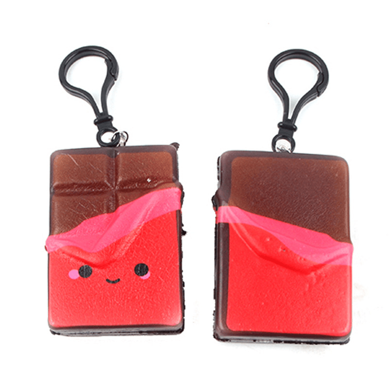 Squishy Bun Food Cute Phone Bag Hanging Decor Keyring Beef Milk Box Chocolate Slow Rising 7Cm Gift Collection - Trendha