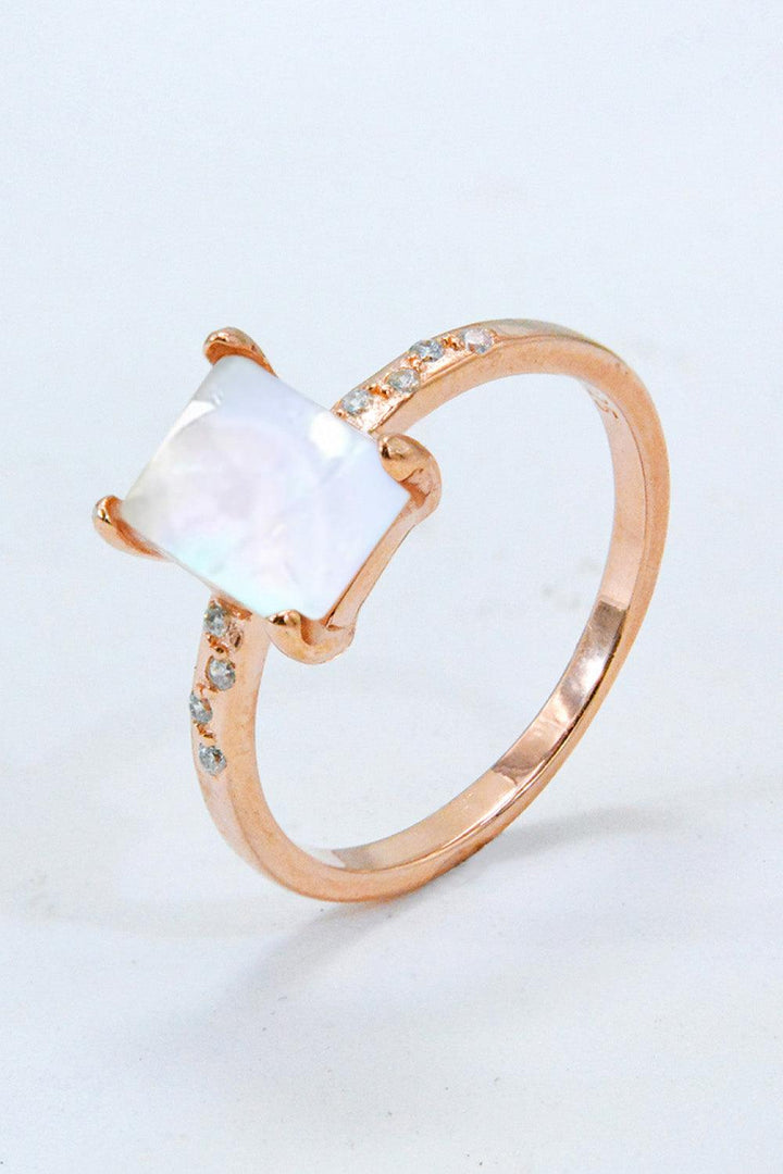 Square Moonstone Ring - Trendha