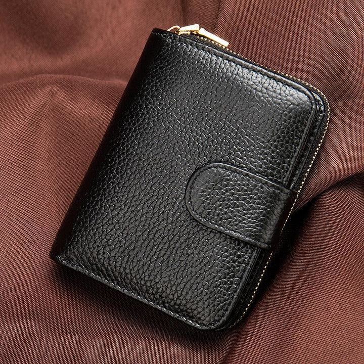 First layer cowhide Korean style ladies wallet - Trendha