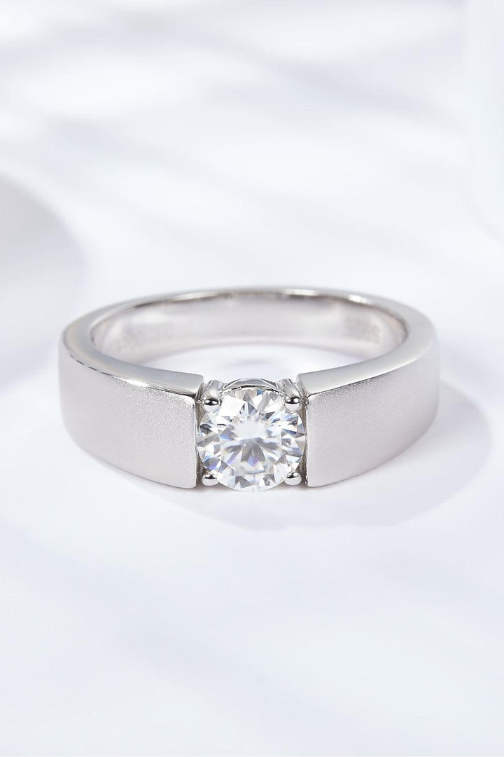 925 Sterling Silver I Carat Moissanite Ring - Trendha