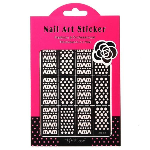 Reusable Hollow Stamping Nail Art Template Stencil Sticker Decoration - Trendha