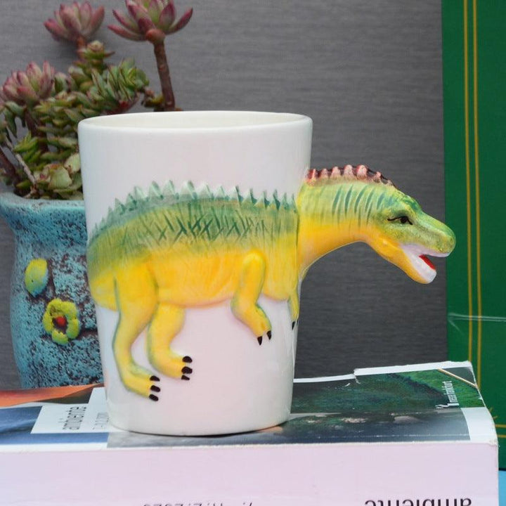 3D Ceramic Dinosaur Shape Cup Special-shaped Hand-painted - Trendha