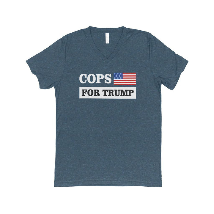 Cops for Trump V-Neck T-Shirt - President Trump Tee Shirts - Trendha