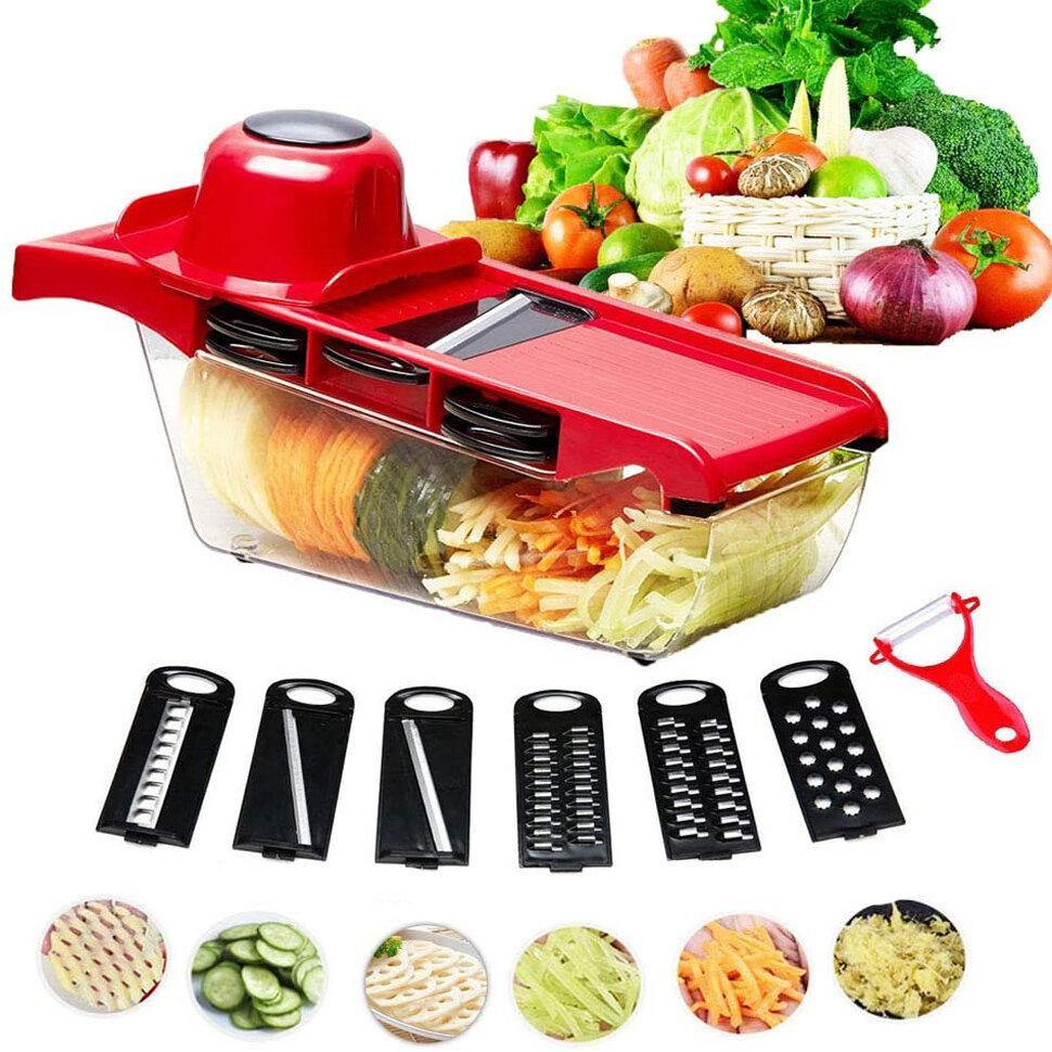 XYJ CCFG8901 Multi-function Vegetable Cutter Steel Blade Mandoline Slicer Potato Peeler Carrot Cheese Grater Vegetable Slicing Tool - Trendha