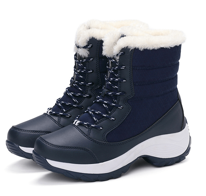Snow Boots Female High To Help Waterproof Ladies Cotton Shoes Boots Plus Velvet Shoes - Trendha