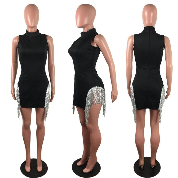 Sequined fringed skirt - Trendha