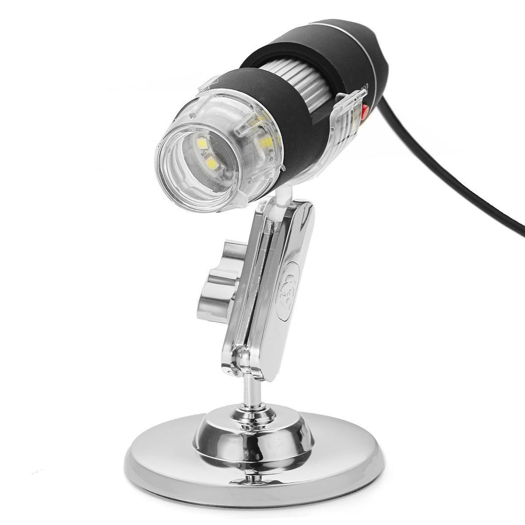 1600X Zoom 8 LED USB Digital Microscope Hand Held Biological Endoscope with Bracket - Trendha