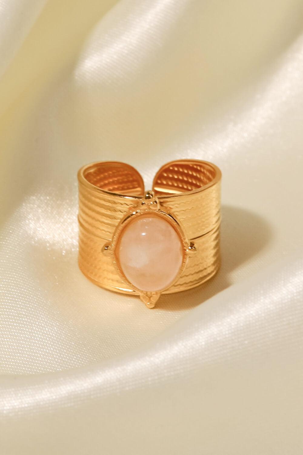 18K Gold-Plated Wide Open Ring - Trendha