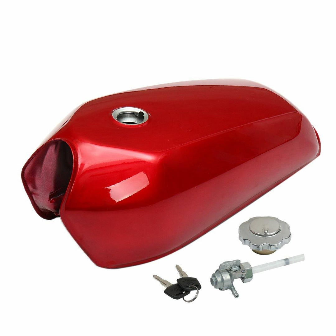 9L Fuel Gas Tank With Cap Switch Key Retro Motorcycle Vintage Racer For Honda CG125 AA001 - Trendha