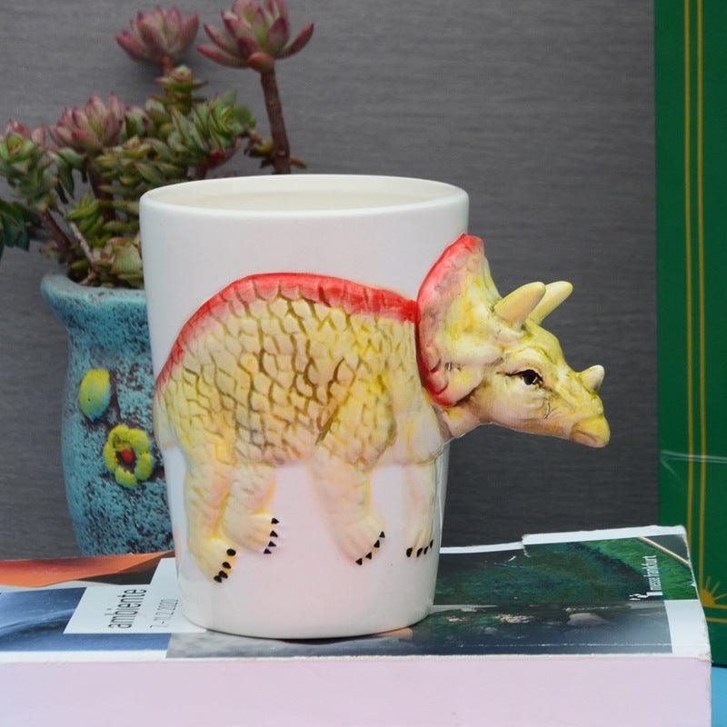 3D Ceramic Dinosaur Shape Cup Special-shaped Hand-painted - Trendha