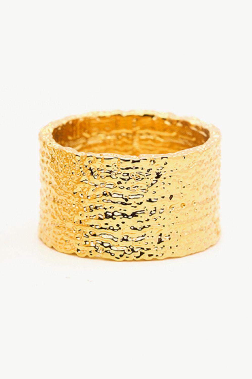 Textured Thick Band Ring - Trendha