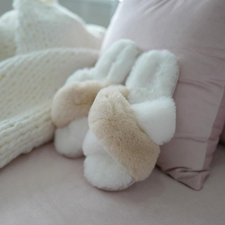 Bunny Fleece Soft Bottom Furry Slippers - Trendha