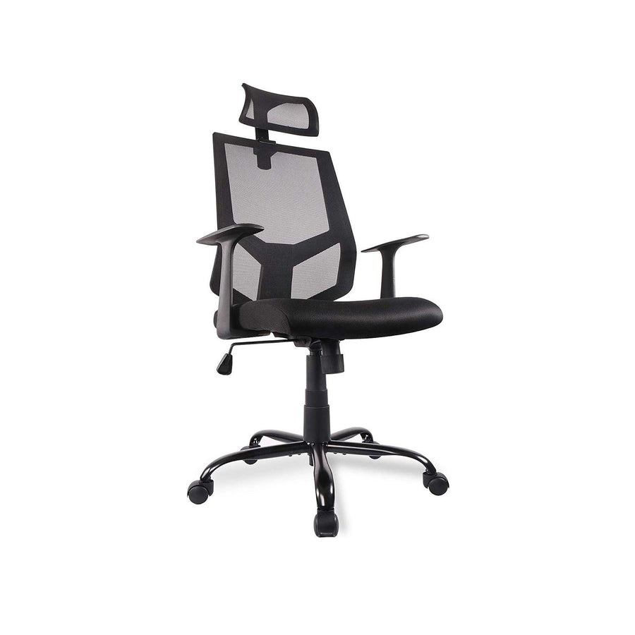 High Back Ergonomic Office Chair Mesh Desk Chair with Adjustable Headrest Neck Support Computer Task Chair Dark Black - Trendha