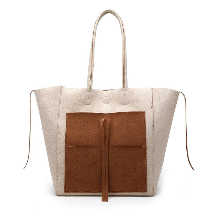 Contrasting Color Large Capacity Shoulder Bag - Trendha