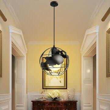 20X20CM Retro Iron E27 Chandeliers Industrial Pendant Light Ceiling Hanging Lamp for Living Dining Room - Trendha