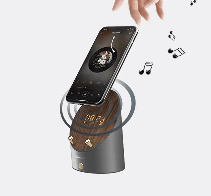 Metal Induction Small Speaker Subwoofer Portable Mini Wireless Phone Holder Smart Speakers - Trendha