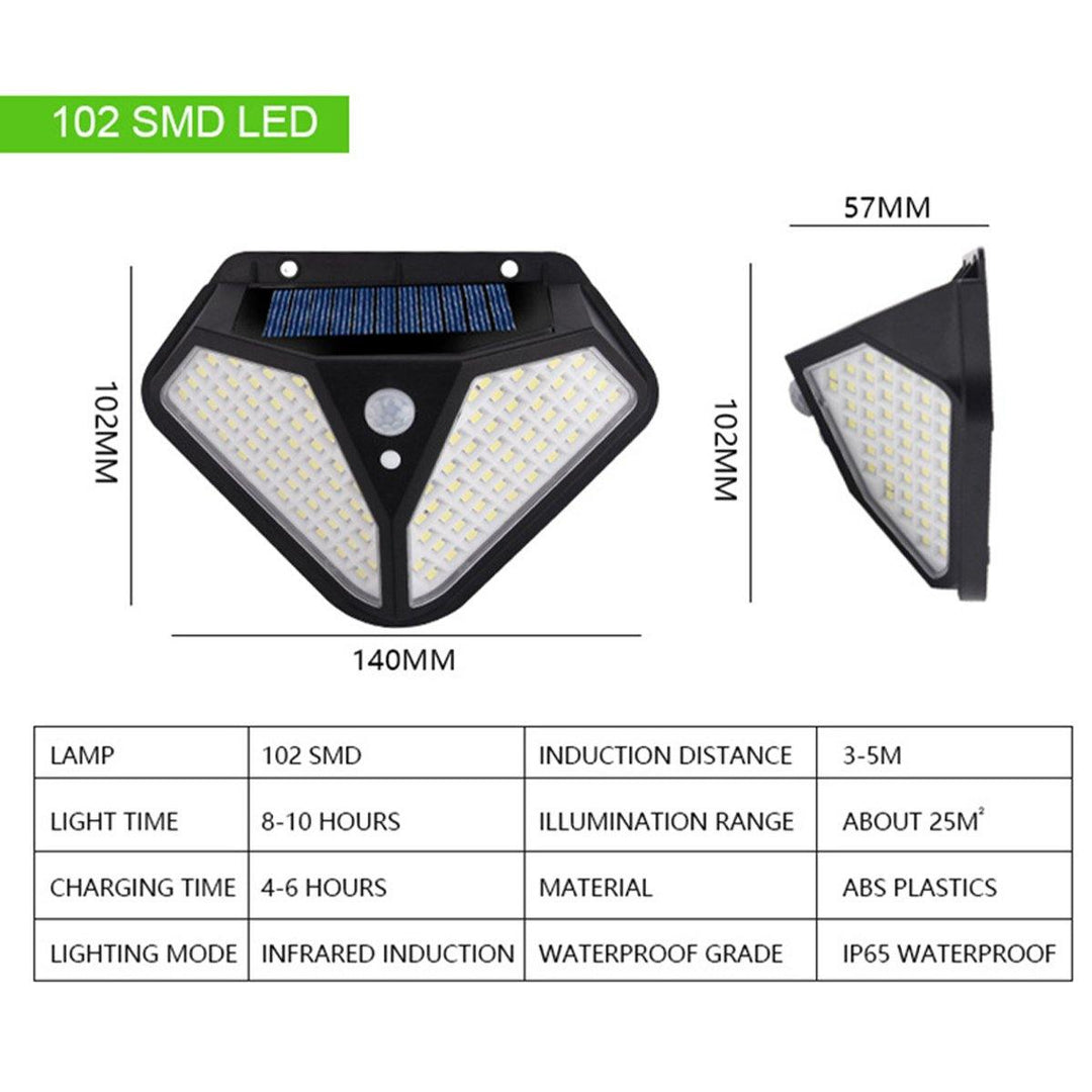 102SMD/50COB LED Waterproof Light Control Motion Sensor Security Solar Panel Light - Trendha