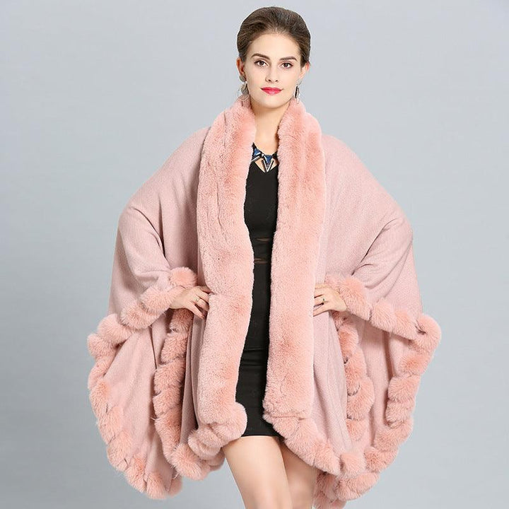 Winter Thick Shawl Imitation Fox Fur Long Collar - Trendha