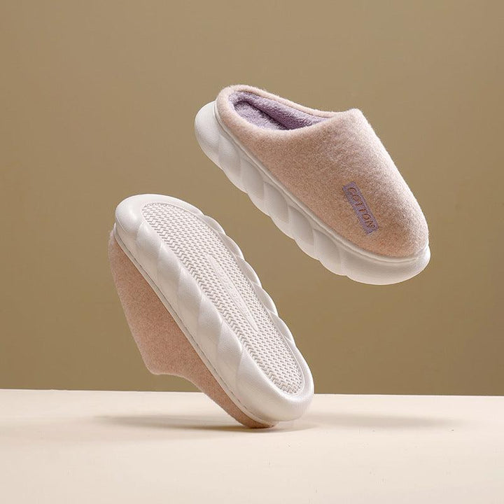 Household Non-slip Warmth Thick-soled Cotton Slippers - Trendha