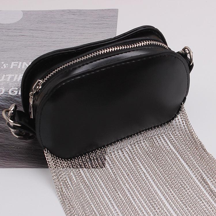 Small Round Bag Oval Chain Portable Messenger Mobile Phone Bag - Trendha