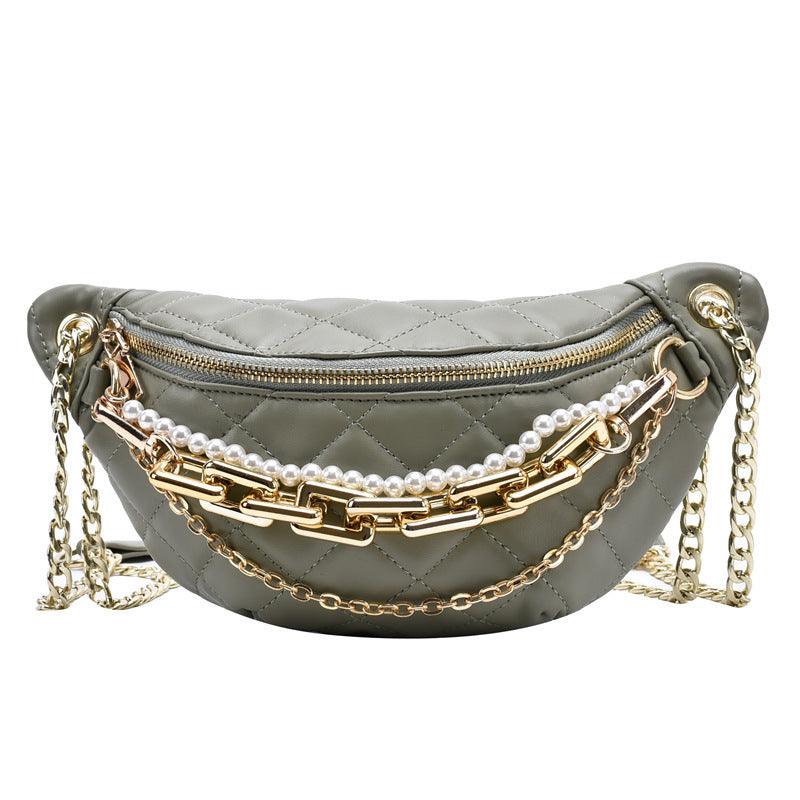 Fashion Chain One Shoulder Messenger Chest Bag - Trendha