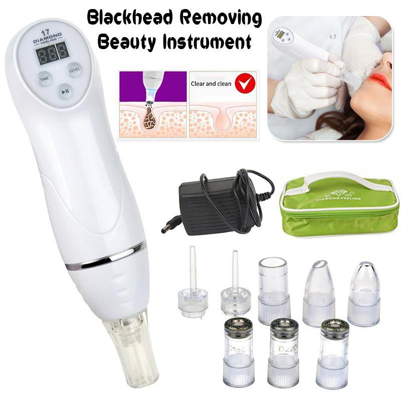 Portable Digital Microdermabrasion Diamond Dermabrasion Pen Vacuum Massage Skin Peeling Beauty Equipment - Trendha