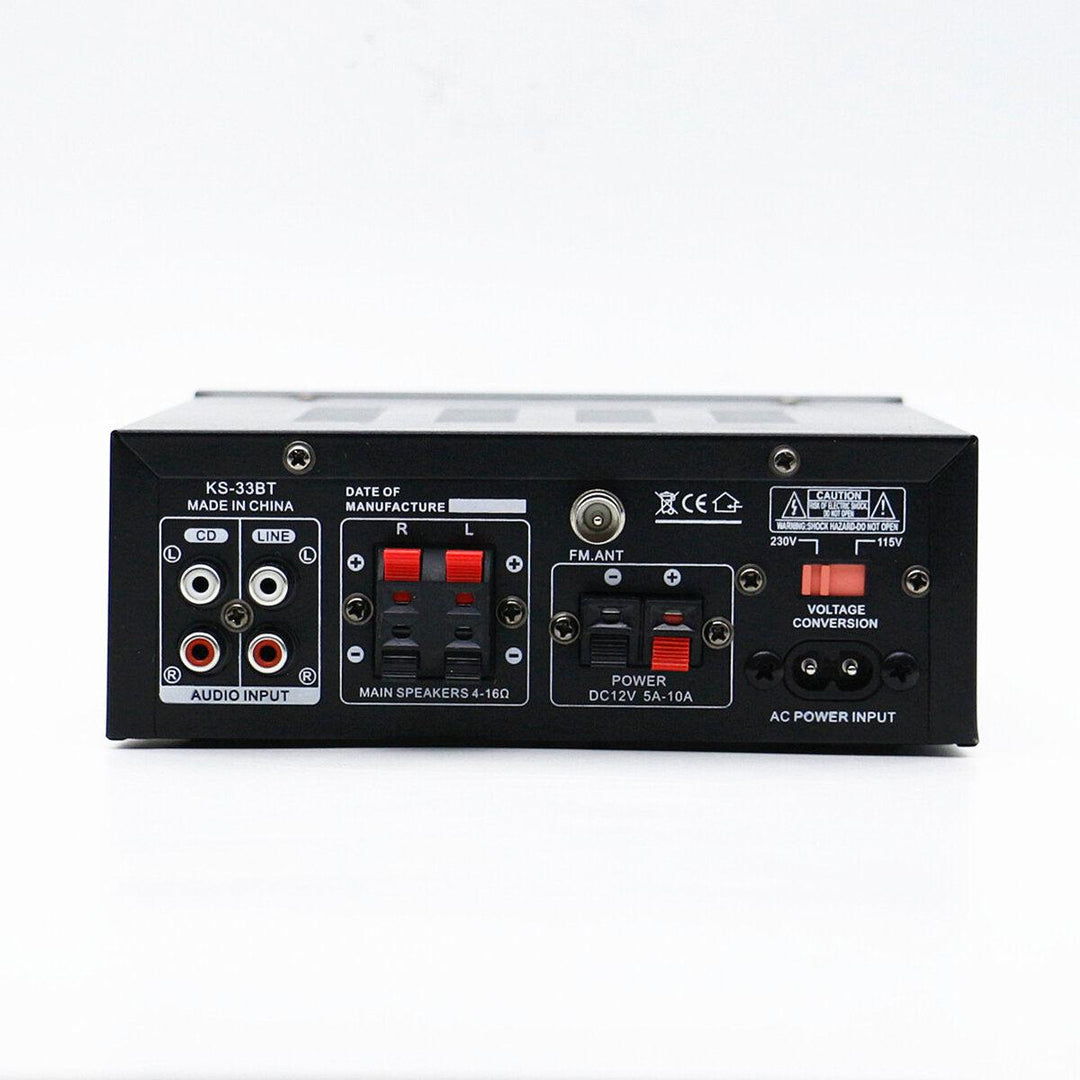 KS-33BT 2x450W bluetooth Stereo LED Digital Audio Amplifier HiFi USB Memory Card Aux FM Radio Home - Trendha