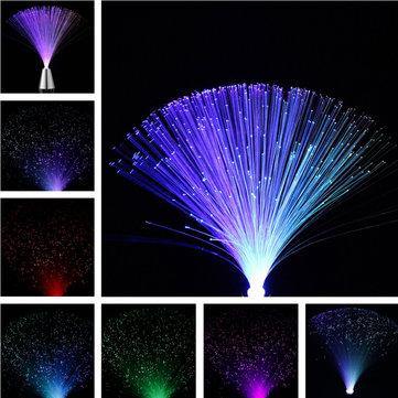 Multicolor Romantic LED Fiber Optic Flashing Night Light for Home Decor - Trendha