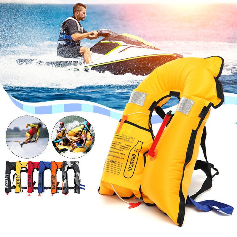 Adult Automatic Inflatable Life Jacket Buoyancy wiming Fishing Life Vest Survival Vest Outdoor Water Sport Surfing - Trendha