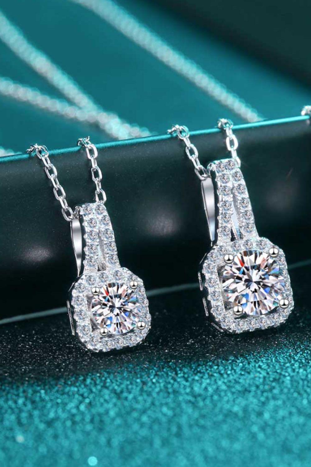 1 Carat Moissanite Necklace - Trendha