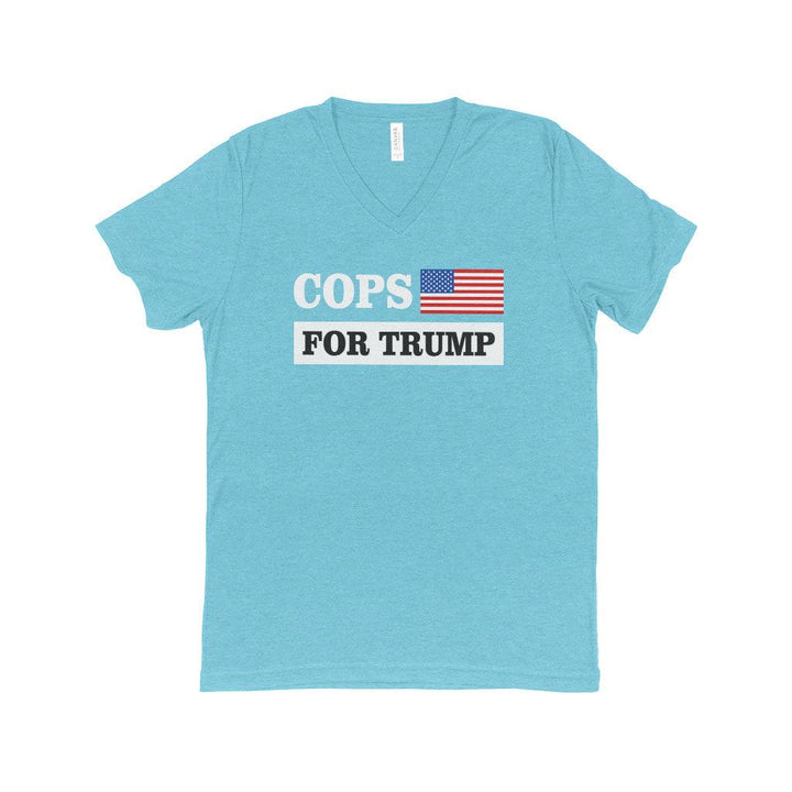 Cops for Trump V-Neck T-Shirt - President Trump Tee Shirts - Trendha