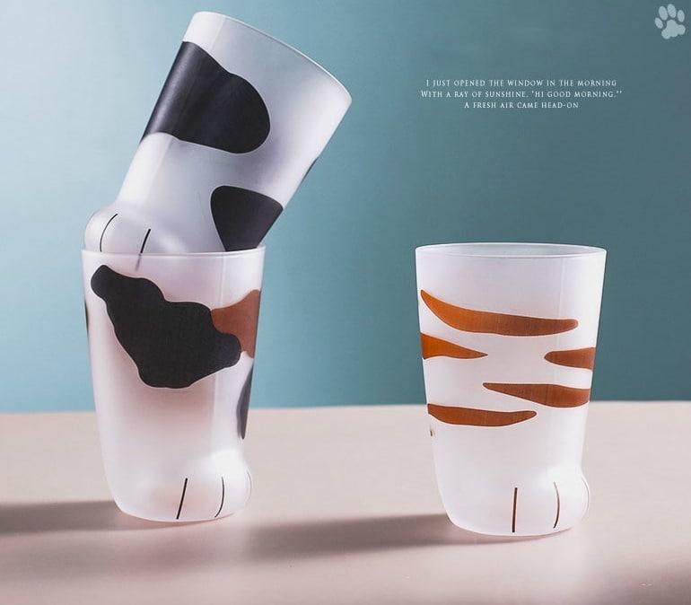 Cat Paw Shaped Glass Mug - Trendha