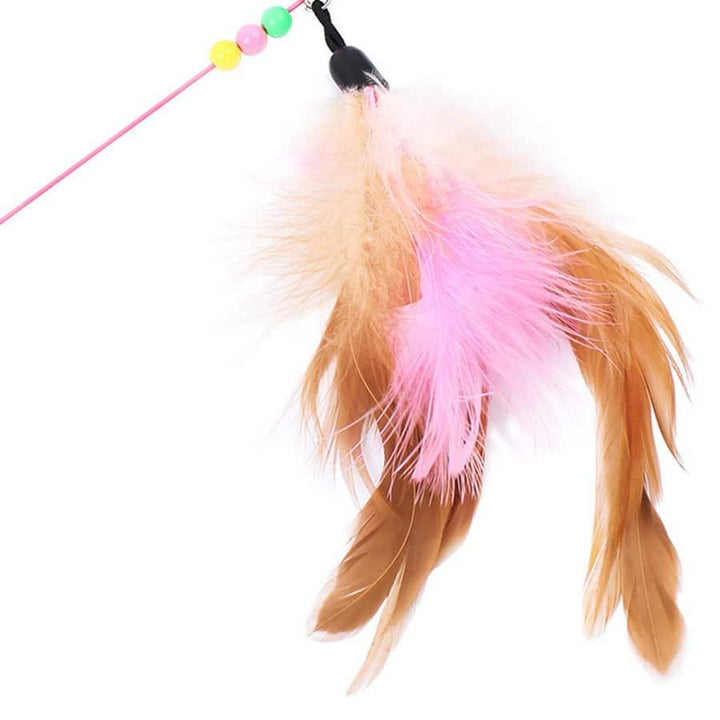 Cat's Colorful Feather Toy - Trendha