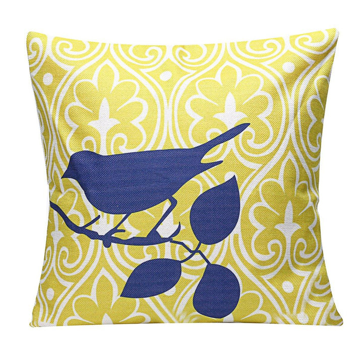 45x45cm Bird Flax Square Pillow Case Cushion Cover Sofa Throw Home Bedroom Decor - Trendha