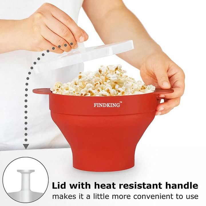 Collapsible Silicone Microwave Bowl for Popcorn - Trendha