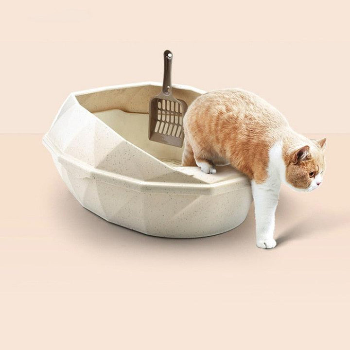 Crystal Shaped Detachable Semi-Enclosed Cat Toilet - Trendha