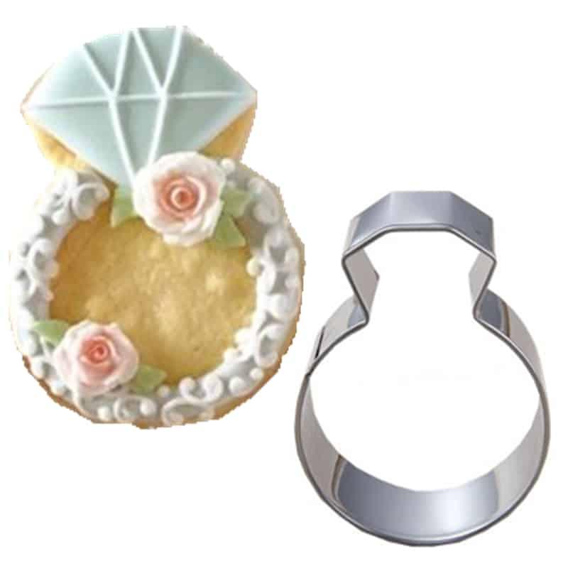Cute Diamond Ring Shaped Eco-Friendly Stainless Steel Cookie Cutter - Trendha