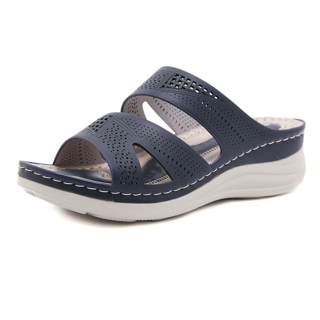 Round Head Fashion Casual Women's Sandals Slope With Comfortable Large Size - Trendha