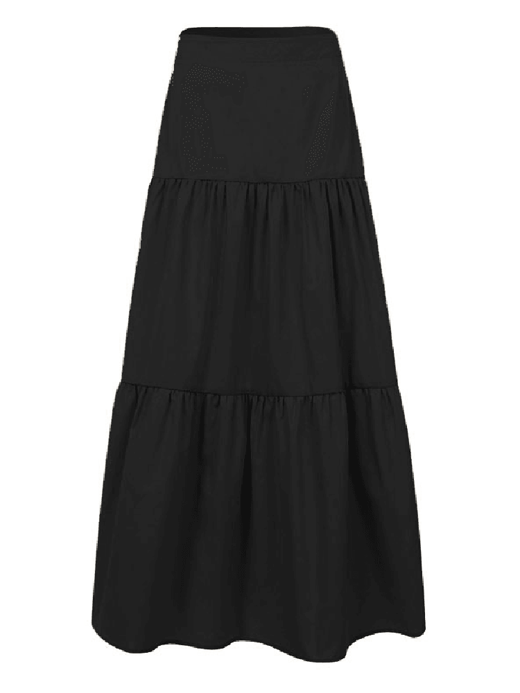 Women's Casual Loose Simple Skirts With Side Zipper - Trendha