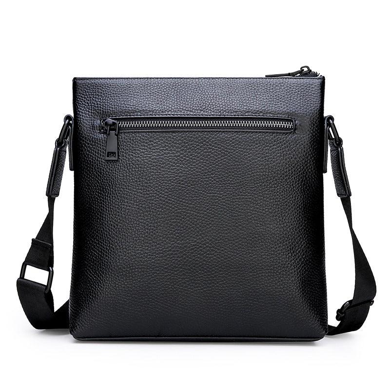 Men's One-shoulder Top Layer Leather Crossbody Bag - Trendha