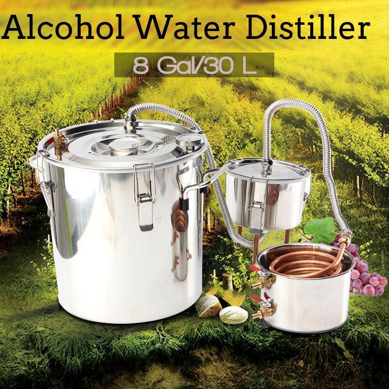 30L Alcohol Water distiller Moonshine still Stainless Boiler With Thumper Keg - Trendha