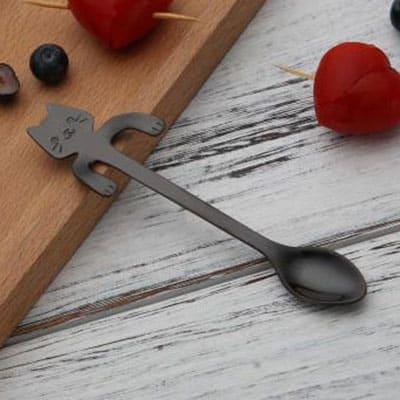 Eco-Friendly Cat Shaped Stainless Steel Coffee Spoon - Trendha